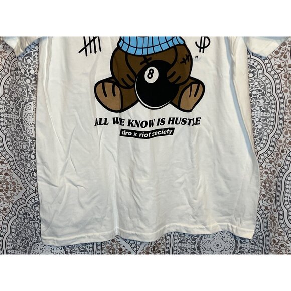 Bear Knuckle Hustle Graphic T-Shirt Size M By Riot Society - Picture 7 of 10